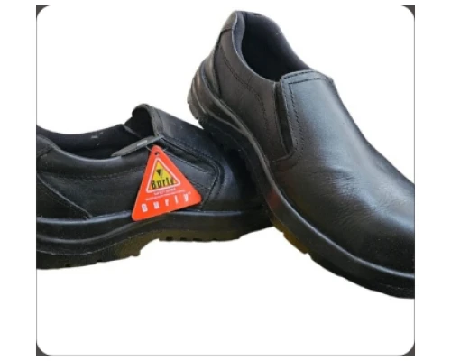 LEATHER SAFETY SHOES BLACK (BURLY)