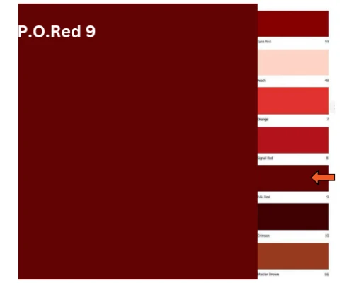 P.O.Red - 9 (Synthetic Enamel)