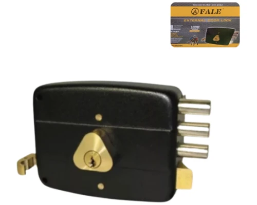 Gate Lock Black (FALE) Computer Key, 3 Step, 3 Rod