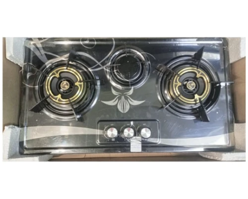 Brass Burner 3 Hob Black Color 7102