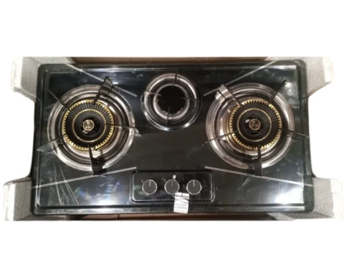 Brass Burner 3 Hob Black Color 7103